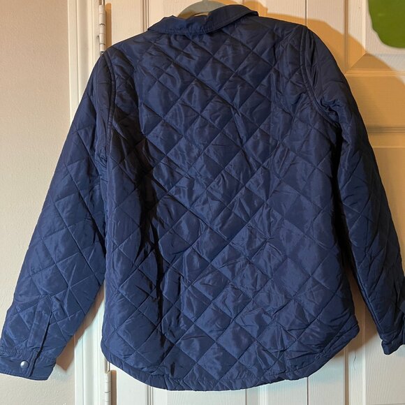 Staccato Women's Navy Quilted Snap-Front Jacket Shacket - Small - Picture 2 of 2